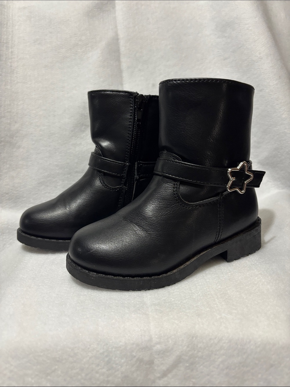 Jellypop Little Kids Black Star Buckle Fashion Boots
